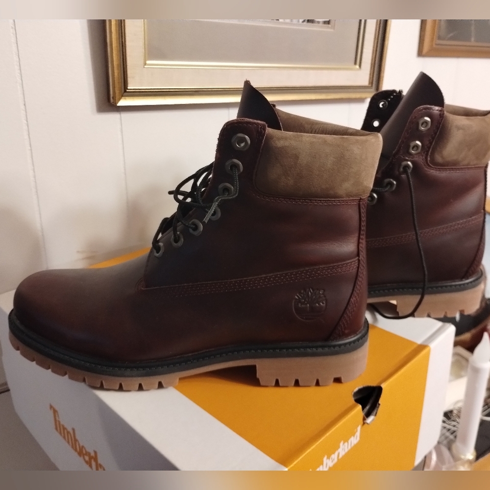 Timberland Men's Brown Leather Boots Size 9